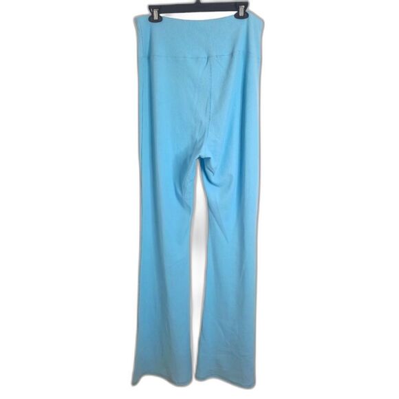 Naked Wardrobe Waffle Knit Flare Leg Pants Baby Blue Size 3X NWT - Picture 3 of 4